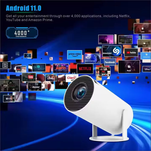 Topleo HY300 Mini LCD Smart Android Projector Home Theater Video Portable LED Lamp Android 11 System