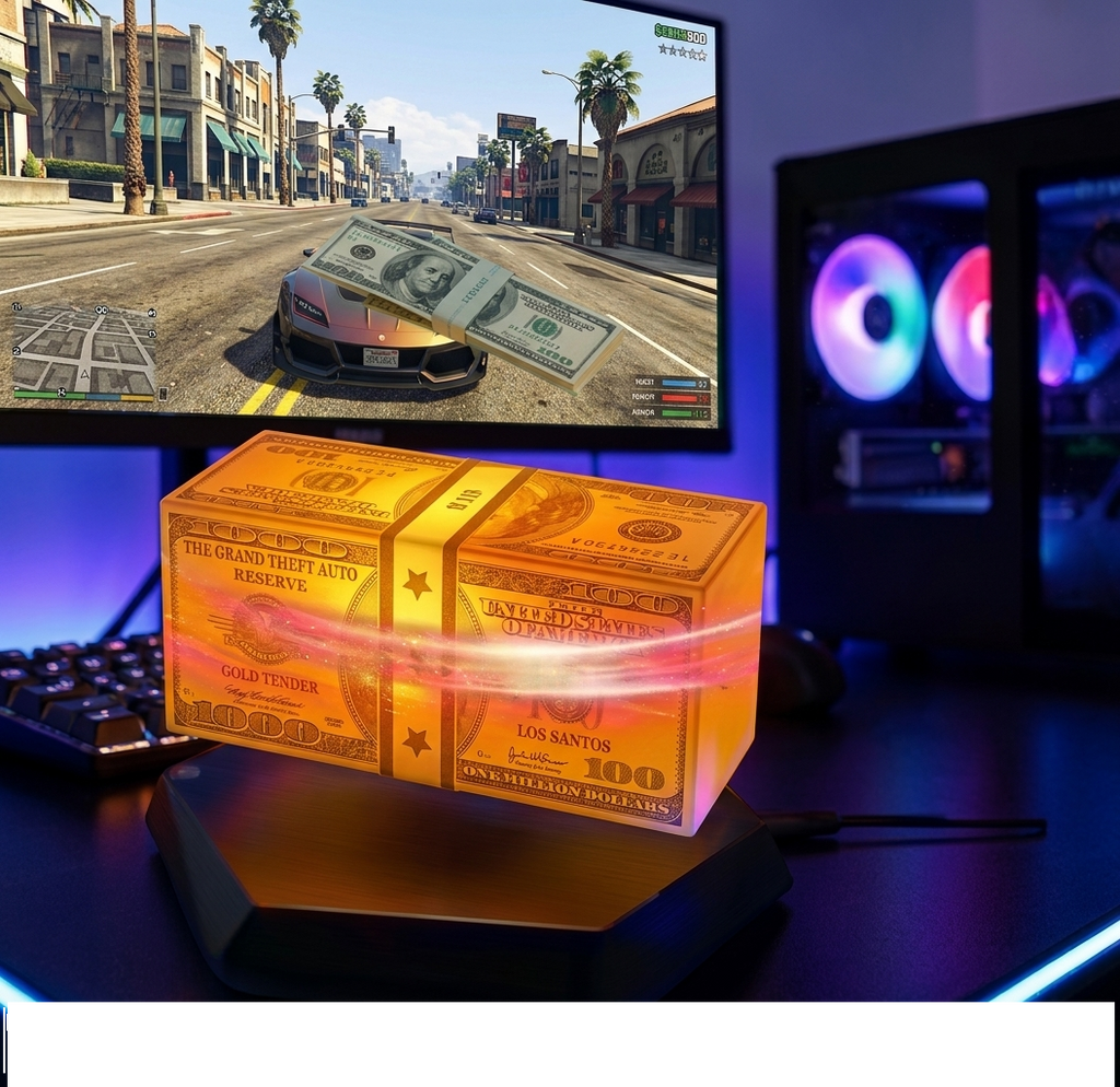 Lampe Dollars Flottante GTA 5 – Lévitation Magnétique Tactile